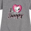 - Peanuts - I Heart Snoopy Graphic Short Sleeve Fleece Dress - 2 of 4