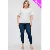 Slickblue Women's Plus Size Short Sleeve Tee, Soft Stretch Fit, Classic Round Neck, 10 Color Options, Size 1XL-3XL - 2 of 4