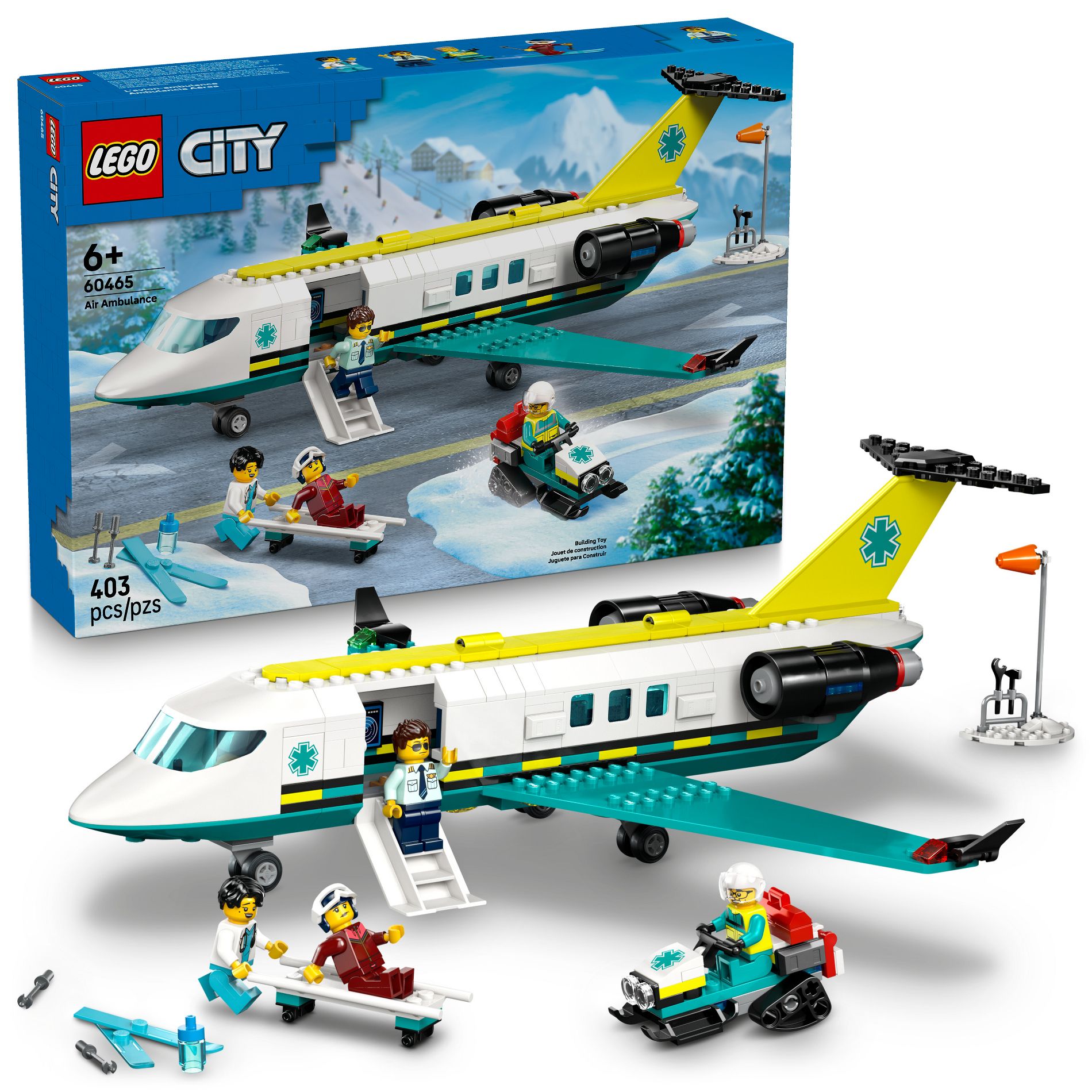 LEGO City Emergency Air Ambulance Airplane Toy 60465