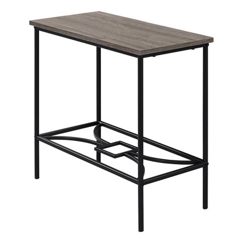 2 Tier Accent Side Table Taupe/wood Brown - Everyroom: Metal Frame ...