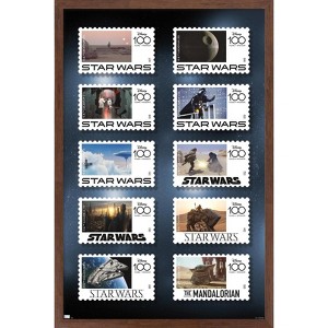 Trends International Disney 100th Star Wars - Stamp Grid Framed Wall Poster Prints - 1 of 4