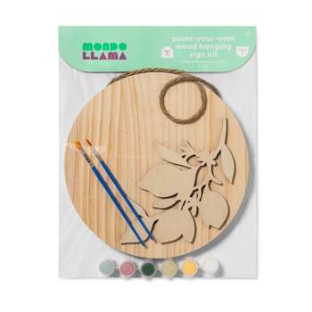 Paint-Your-Own Lemon Wood Hanging Sign Kit - Mondo Llama™
