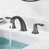 COZONY 3 Hole Bathroom Sink Faucet, Pop Up Drain with Hot Cold Water Lines - 2 of 4