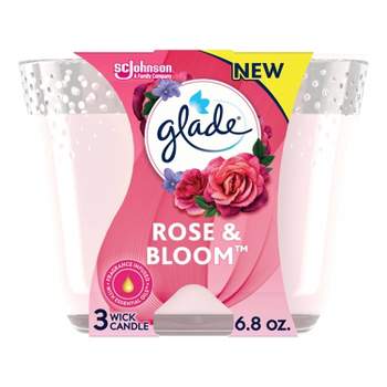 Glade 3 Wick Candle -Rose & Bloom - 6.8oz
