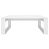 vidaXL White Square Coffee Table - Modern Engineered Wood Accent Desk for Living Room Furniture 39.4"x39.4"x13.8" - 4 of 4