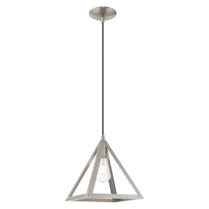 Livex Lighting Pinnacle 1 - Light Pendant in  Brushed Nickel - 1 of 2