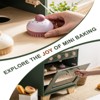 ROBOTIME Kids Wooden Toy Oven Kitchen Play with Play Food, Green, 16.1"*11"*22.6" - 3 of 4