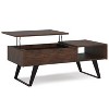 NicBex Vintage Coffee Table with Storage,2-Tier Lift-Top Wooden Table with Hidden Shelves,Convertible End Table for Living Room - 3 of 4