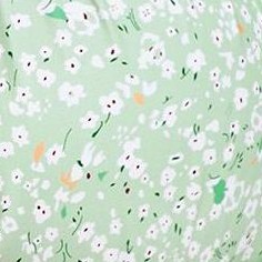 green background with floral patterns