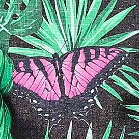 black palm leaves