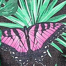 black palm leaves
