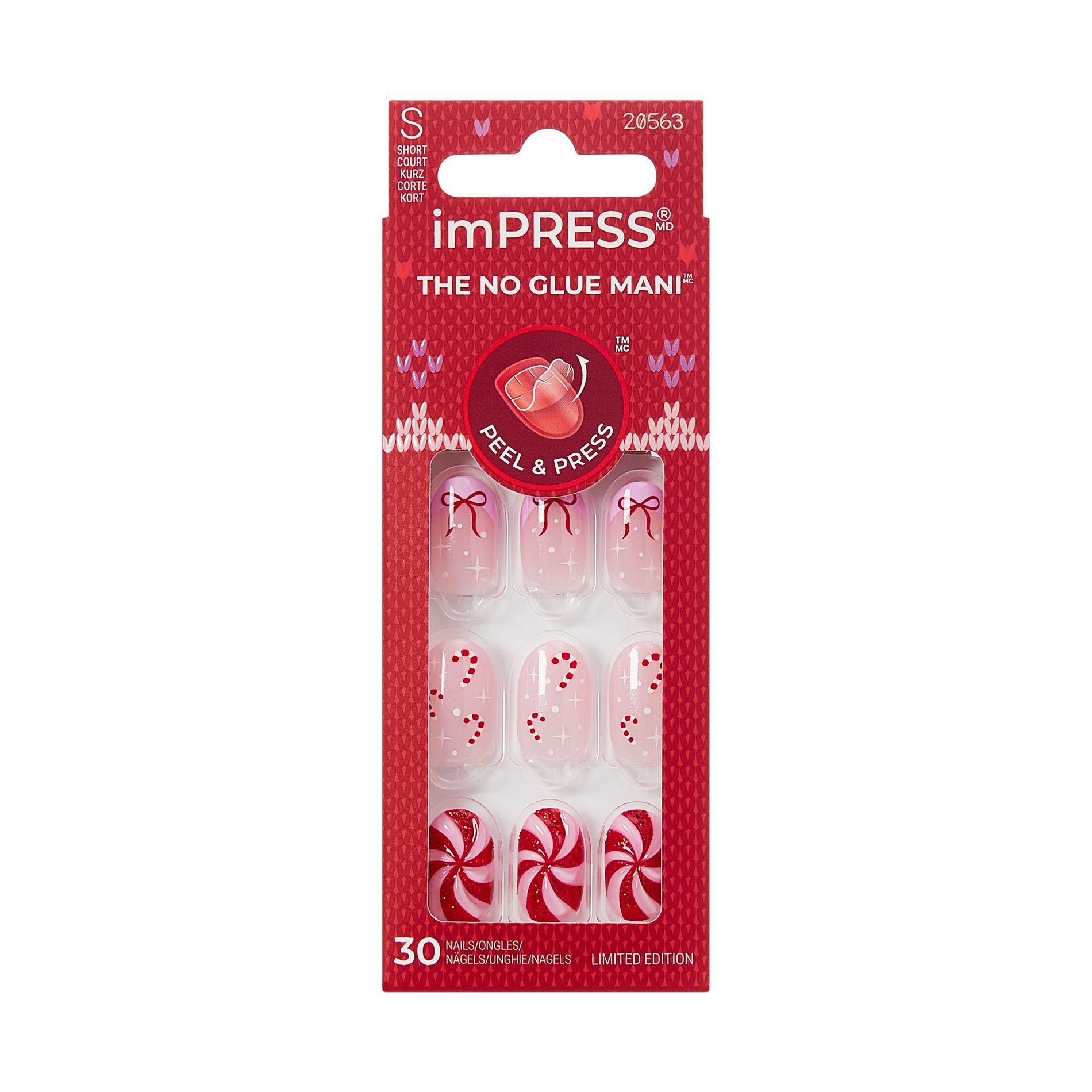 imPRESS Press-On Manicure No Glue Fake Nails - Be Merry - 33ct