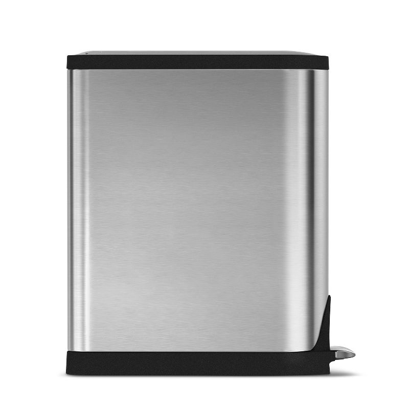 simplehuman 45L Butterfly Step Trash Can Brushed Stainless Steel, 4 of 7