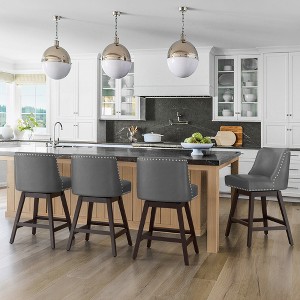 Arceso 26" Swivel Bar Stools with Back  for Home Kitchen Island - 1 of 4