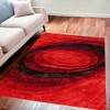 HomeRoots 5' X 7' Red and Black Geometric Shag Hand Tufted Area Rug - 2 of 4