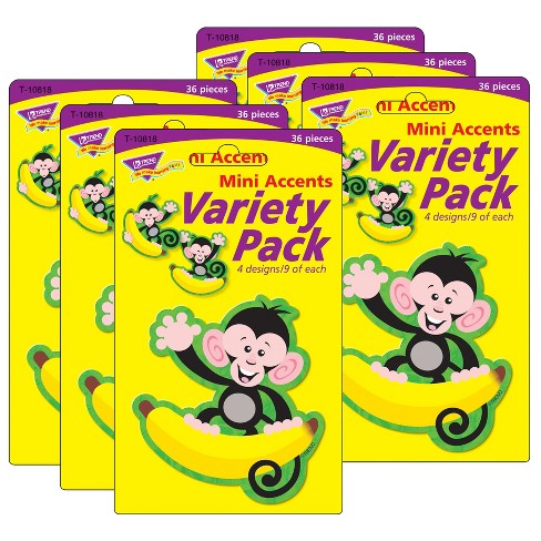 Trend Enterprises Monkey Mischief® Monkeys and Bananas Mini Accents Variety  Pack