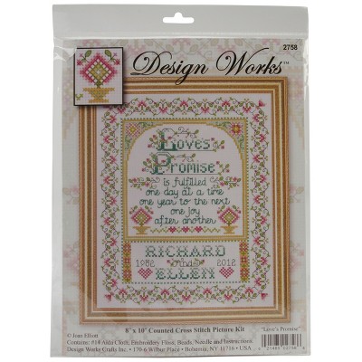 Design Works Counted Cross Stitch Kit 8"X10"-Love's Promise (14 Count)