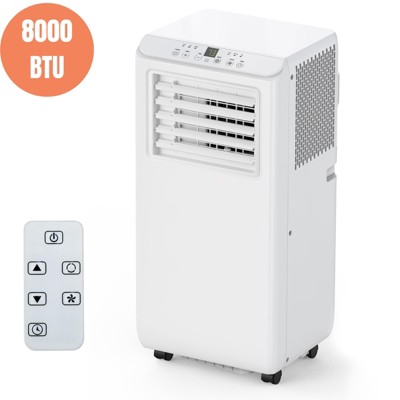 8000 BTU Portable Air Conditioner, 3-in-1 Cooling, Fan & Dehumidifier,  Quiet Operation with Remote & Sleep Mode, Easy Setup with Window Kit