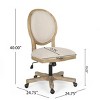 360° Swivel Home Office Chair with Wheels, Upholstered Adjustable Swivel Desk Chair for Home Office or Studio-Maison Boucle - 4 of 4