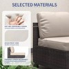 7-Piece Outdoor Wicker Patio Furniture Set, PE Rattan Sectional Sofa with Thick Cushions - 4 of 4