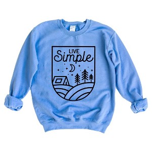 Simply Sage Market Women's Graphic Sweatshirt Live Simple Tent - 1 of 3