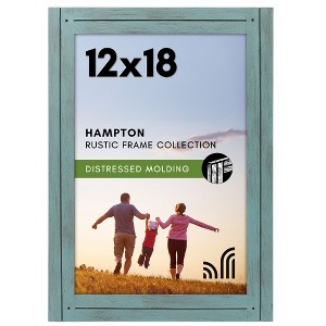 Americanflat 12x18 Poster Frame with Polished Plexiglass - Hampton Collection - Distressed Wood Picture Frames for Vertical or Horizontal Wall Display - 1 of 4
