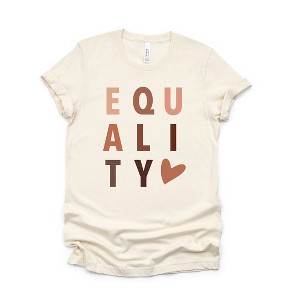 Simply Sage Market Women's Equality Heart Short Sleeve Graphic Tee - 1 of 3