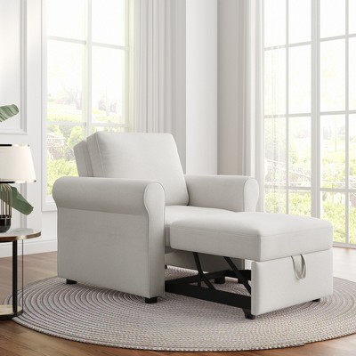 3-in-1 Convertible Sofa Bed, Folding Accent Chaise Lounger Chair, Pull-Out Sleeper Chair with Adjust Backrest -HABITRIO