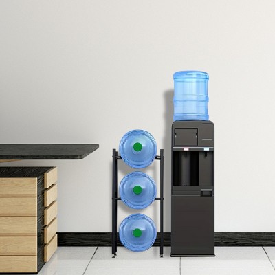 DOMETOUR Water Jug Rack for 5 Gallon, Heavy Duty Jug Bottle Holder, 3-Tier Stackable Water Dispenser Stand for Kitchen Living Room Room Office