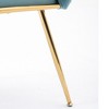 Modern Velvet Upholstered Single Sofa Accent Chair Set of 2 with Gold Metal Legs - 4 of 4