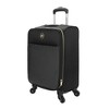 Anne Klein Black 20" Pebble PU Softside Whipstitch Adult Rolling Luggage - 3 of 4
