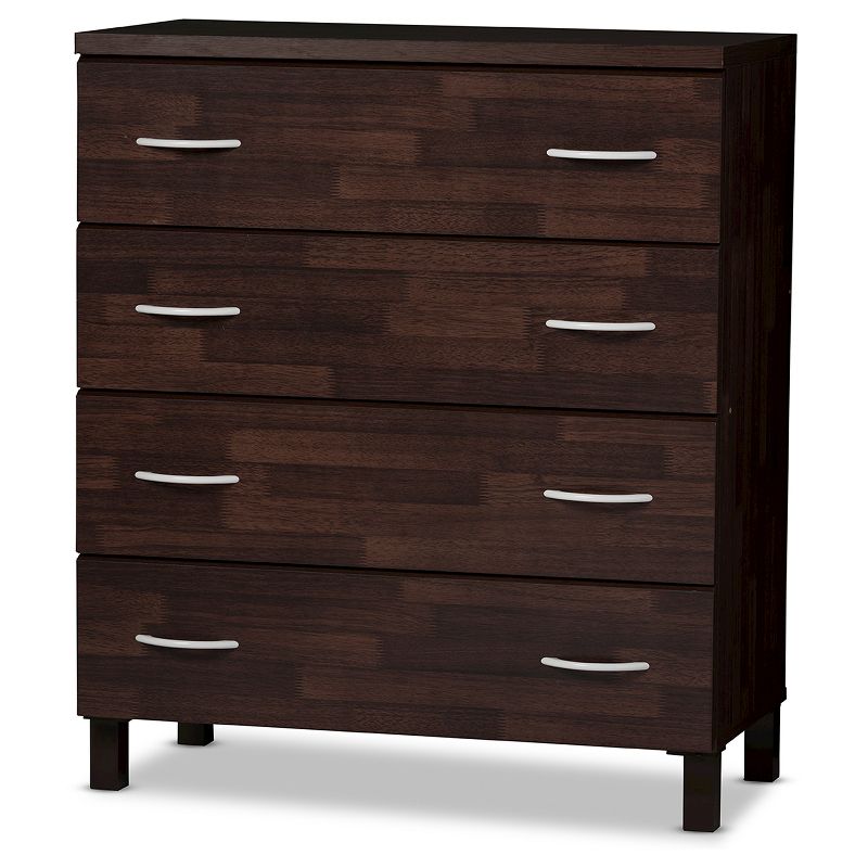 Mayson Modern and Contemporary Wood 4 Drawer Storage Chest Oak Brown Finish - Baxton Studio, 1 of 8