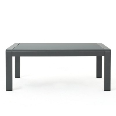 GDFStudio Omar 4 Piece Outdoor Aluminum Conversation Set with Tray