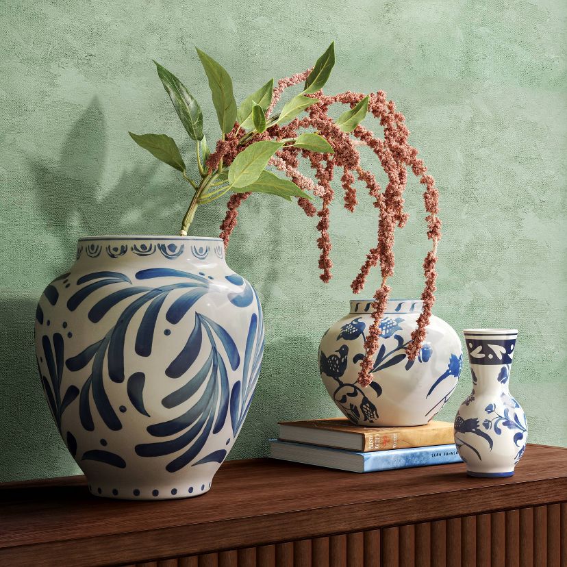 Blue Painted Ceramics - Threshold™