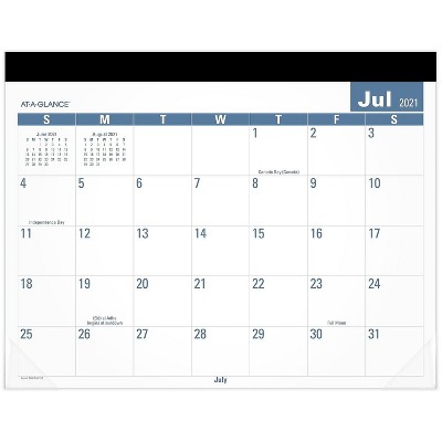 AT-A-GLANCE 2021-2022 17" x 21.75" Academic Desk Pad Calendar White SKLPAY-32-22