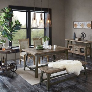 Set of 2 Oliver Dining Side Chair Natural/Gray - 1 of 4