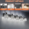 Modern Crystal Matte Black Bathroom Vanity Light Fixtures Over Mirror Bath Wall Lighting for Bathroom Mirror, Mirror Cabinet, Dresser Room - 2 of 4