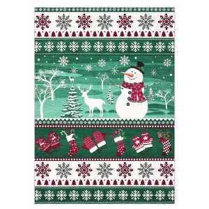COZONY Machine Washable Christmas Area Rug with Non-Slip Backing - 1 of 4