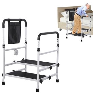 Tub Transfer Bench with Backrest and Padded Armrests, Height Adjustable, 300lb Shower Chair with Suction Cups for Elderly, Disabled, Injury Recovery - 1 of 4