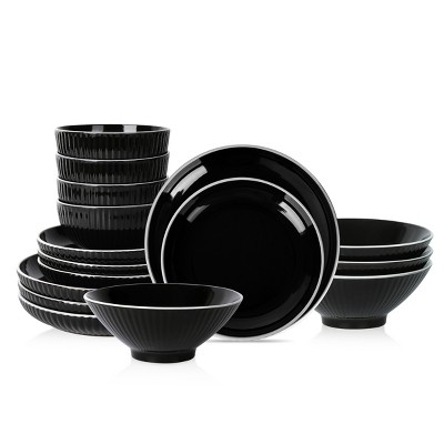 Christian Siriano Lustra 16-Piece Dinnerware Set Stoneware, Service for 4