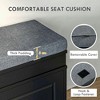 Resenkos Storage Ottoman Bench,Modern Shoe Storage Bench with Cushion, 2 Drawers,Holds 8 Pairs, Black - 3 of 4