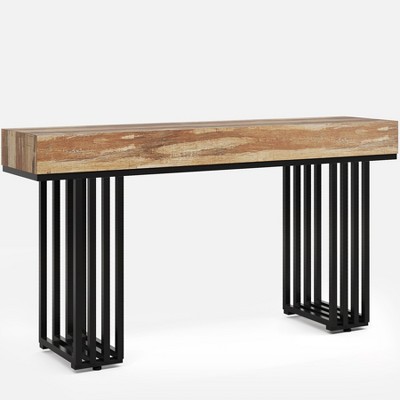 Tribesigns 55-Inch Console Table for Entryway, Industrial Hallway Table with Stylish Metal Frame for Living Room, Entrance