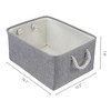 REGALWOVEN Cotton Collapsible Lightweight Sturdy Open Storage Bins 3 Pcs - 4 of 4