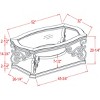 GDFStudio Perry Traditional 2-Tier Glass and Wood 52" Coffee Table with Marble Shelf - 3 of 4