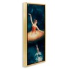 Stupell Industries Dancing Ballerina Surreal Nebula Dress Floating Frame Canvas Art, Gold, 11" x 25" - 2 of 4