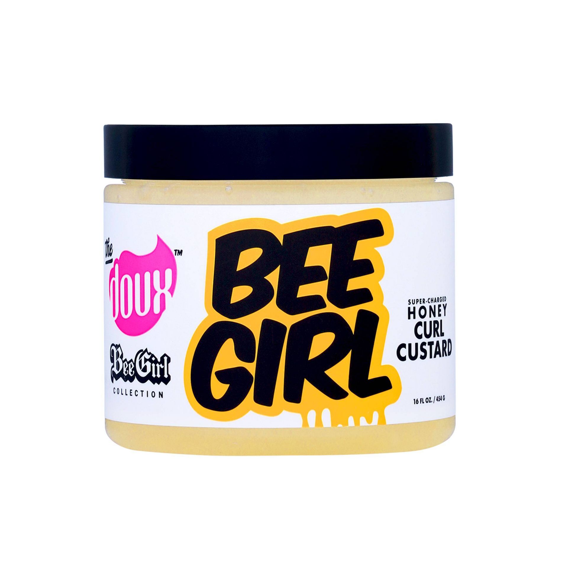 The Doux Bee-Girl Honey Curl Custard - 16 fl oz: Enhancer for Textured, Curly Hair; Liquid Curl Styling Product
