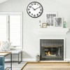16 Inch Wall Clock Silent Analog Quartz Large Numbers Easy to Read Modern Decor Living Room Office Black White Clock - 4 of 4
