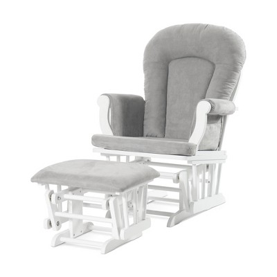 toco swivel glider and ottoman white