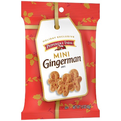 Pepperidge Farm Gingerman Mini Holiday Cookies Bag - 1.5oz