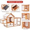 Garvee Chicken Coop for 4-7 Chickens with Nesting Box and Removable Tray, Large Hen Coop Weatherproof Outdoor with Ramp Run and Resting Area - 4 of 4